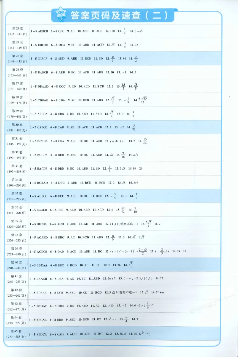 《2026《天星·45套数学》答案_12.2026年4月全国各地高考模拟卷_2026天星金考卷·优秀模拟试卷汇编45套_2026版《金考卷45套》（新I卷）（语数英）_数学I卷》第4页预览