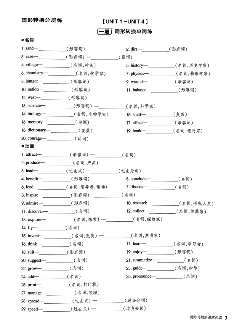 《人教九上英语点拨训练词形转换_初中英语789_26秋最新人教版英语九年级上册_26秋人教九上_31、练习题+试卷（教辅）合集多套_点拨训练(1)》第5页预览