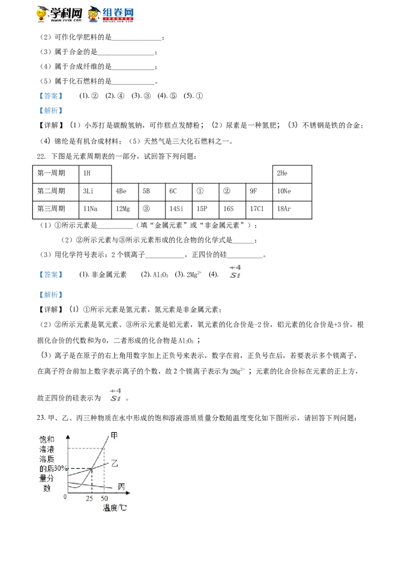 《2018郴州化学试卷+答案+解析(word整理版)_2026版初中金考卷•45套中考试卷汇编系列合集_全国版中考真题(1)_各省市《历年中考真题》2013-2024(10)_历年中考真题（版本一，按科目划分）》第8页预览
