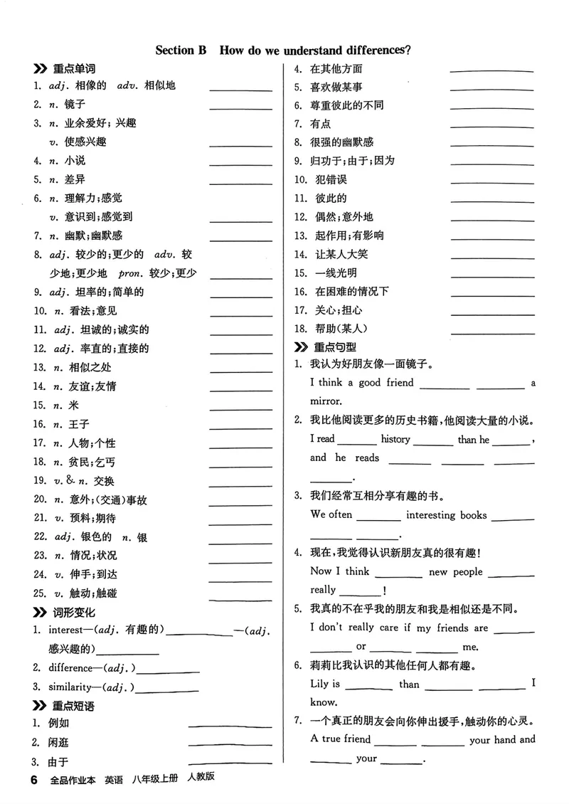 《默写本_初中英语789_最新人教版英语八年级上册_新版_初中英语8上新更新第三套可选择_04习题试卷_课时练习》第7页预览