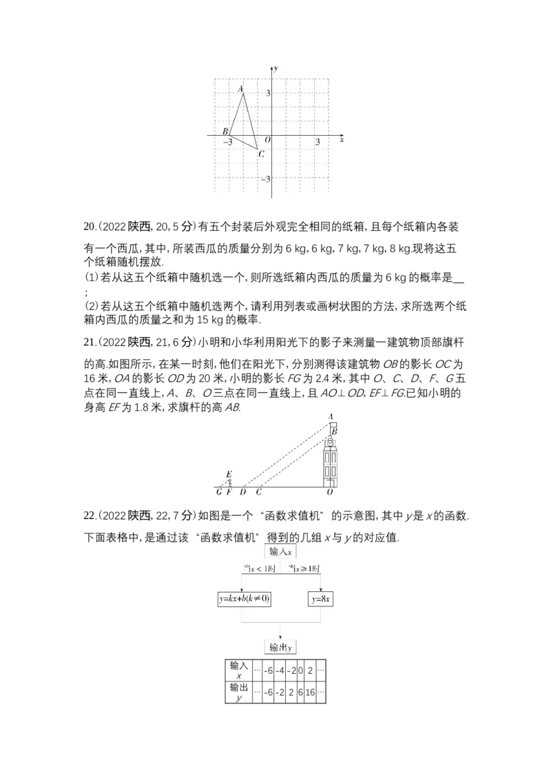《2022陕西数学试卷+答案+解析(word整理版)_12.2026年4月全国各地高考模拟卷_2026版初中金考卷•45套中考试卷汇编系列合集_全国版中考真题(1)_各省市《历年中考真题》2013-2024(10)_陕西》第4页预览