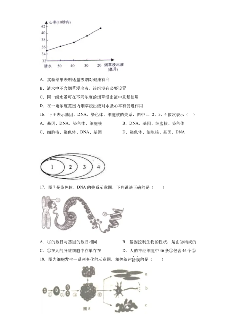 《2021年重庆市中考生物真题（解析卷）_重庆历年中考真题2008-2026_8.重庆中考生物2021-2026》第4页预览