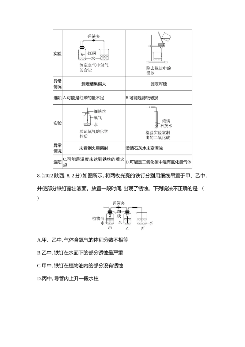 《2022陕西化学试卷+答案+解析(word整理版)_12.2026年4月全国各地高考模拟卷_2026版初中金考卷•45套中考试卷汇编系列合集_全国版中考真题(1)_各省市《历年中考真题》2013-2024(10)_陕西》第3页预览
