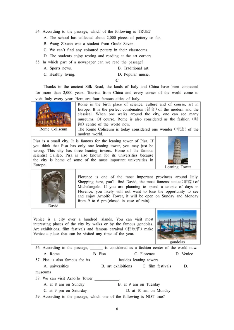 《2019年山东省滨州市中考英语试题（WORD版，含答案）_初中英语789_26秋最新人教版英语九年级上册_人教版英语九年级全册_人教版初中英语9全一册_0最新更新_人教版英语9年级下册_山东_滨州》第6页预览