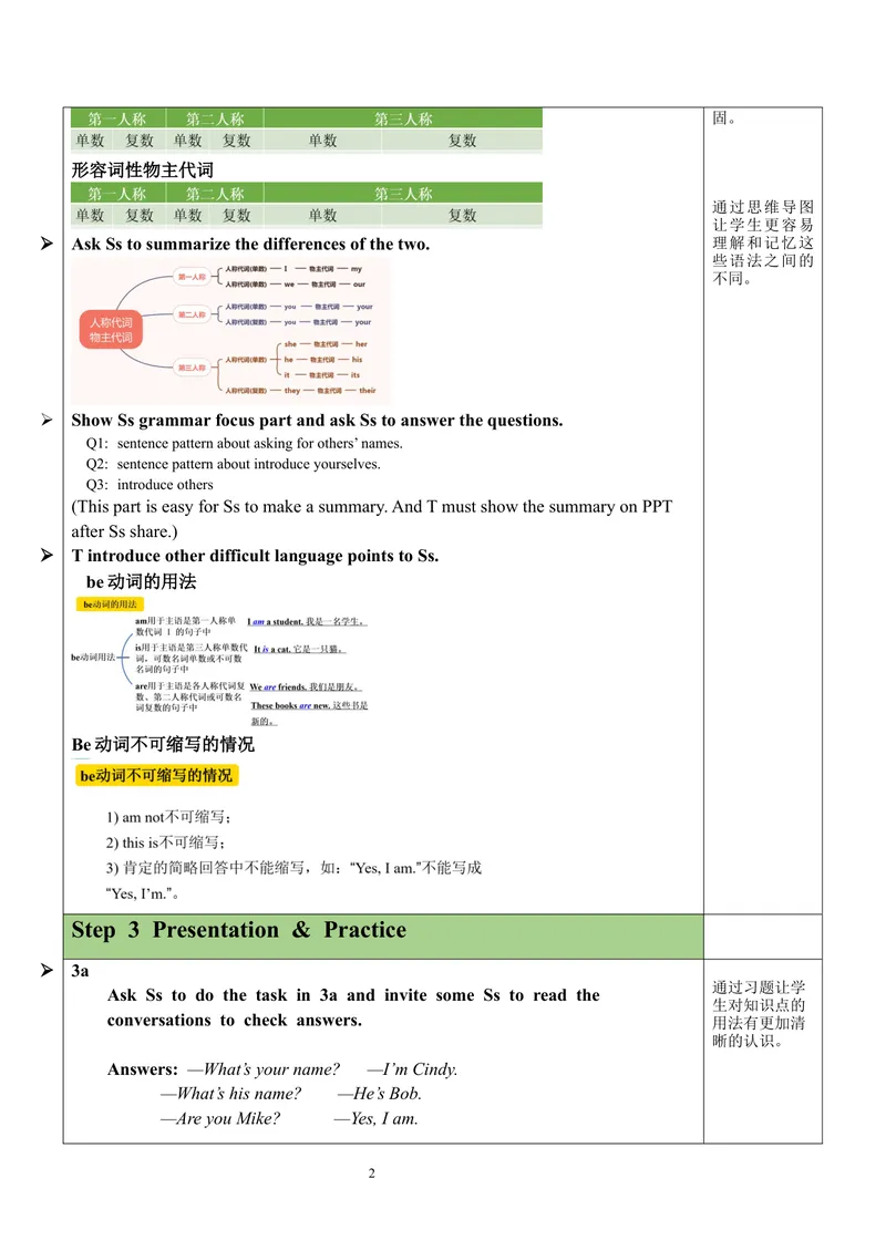 《Unit1SectionA（GF-3c）教案_初中英语789_最新人教版英语七年级上册_英语7上最新改版_赠送英语7上旧版资料和新版课文好多一样仍具有很高参考价值_01.英语7上-课件+核心素养教案》第2页预览