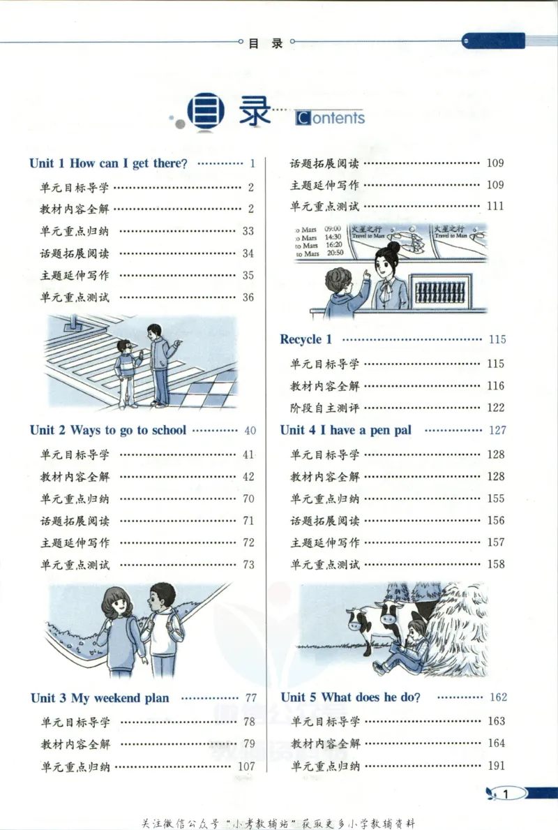 《小学教材全解六年级上册英语人教PEP版_薛金星小学教材全解(2)》第7页预览