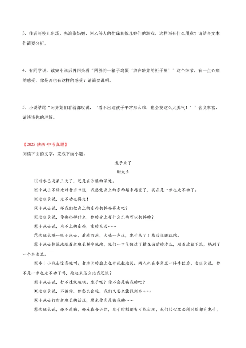 《专题17小说阅读（一）（全国通用）（学生版）_2026年中考真题分类汇编9科_三年（2023-2025）中考语文真题分类汇编（全国通用）-C432》第4页预览