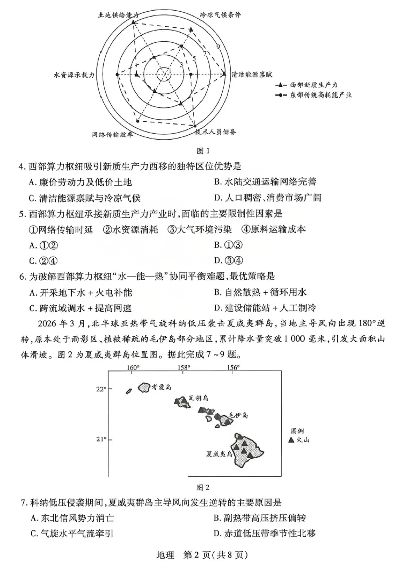 《2026年5月高三年级模拟高考测试地理_2024-2027高三（6-6月题库）_2026年05月高三试卷_260512山西省晋中市2026年5月高三年级模拟高考测试（晋中三模）（全科）》第2页预览