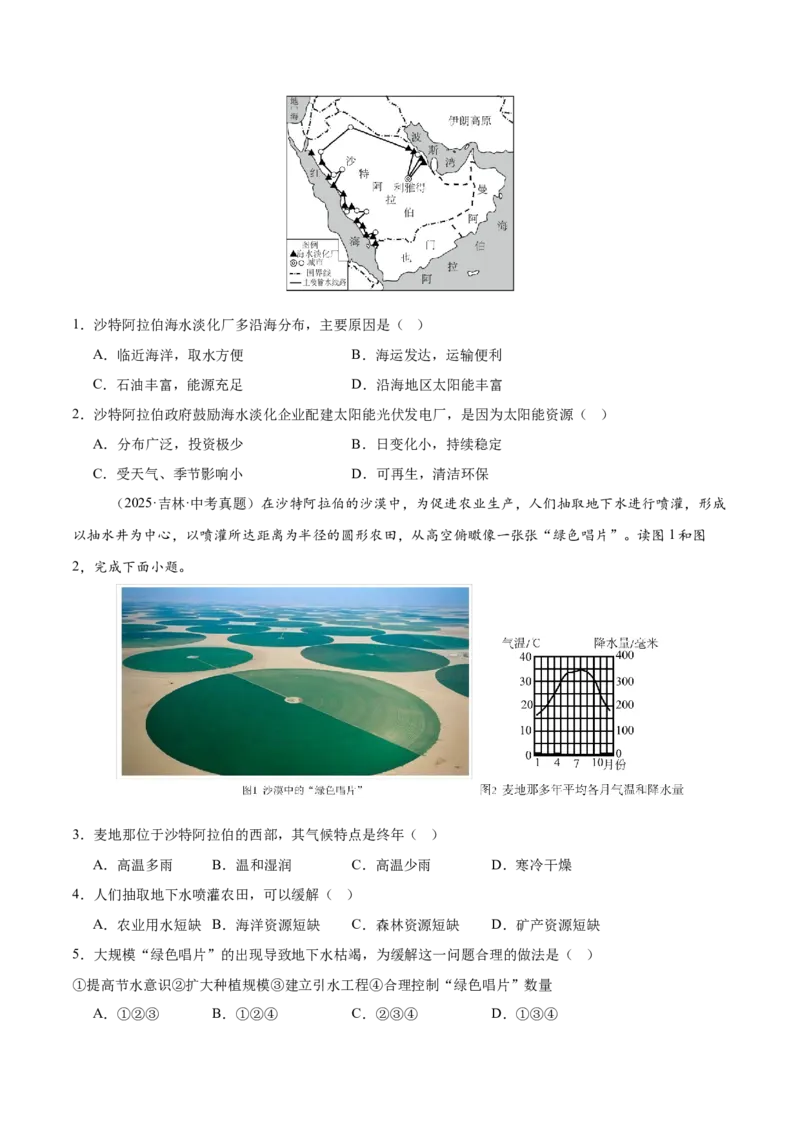 《专题05东半球其他地区和国家（全国通用）（第02期）（学生版）_2026年中考真题分类汇编9科_2025年中考地理真题分类汇编（全国通用）-Z3》第4页预览