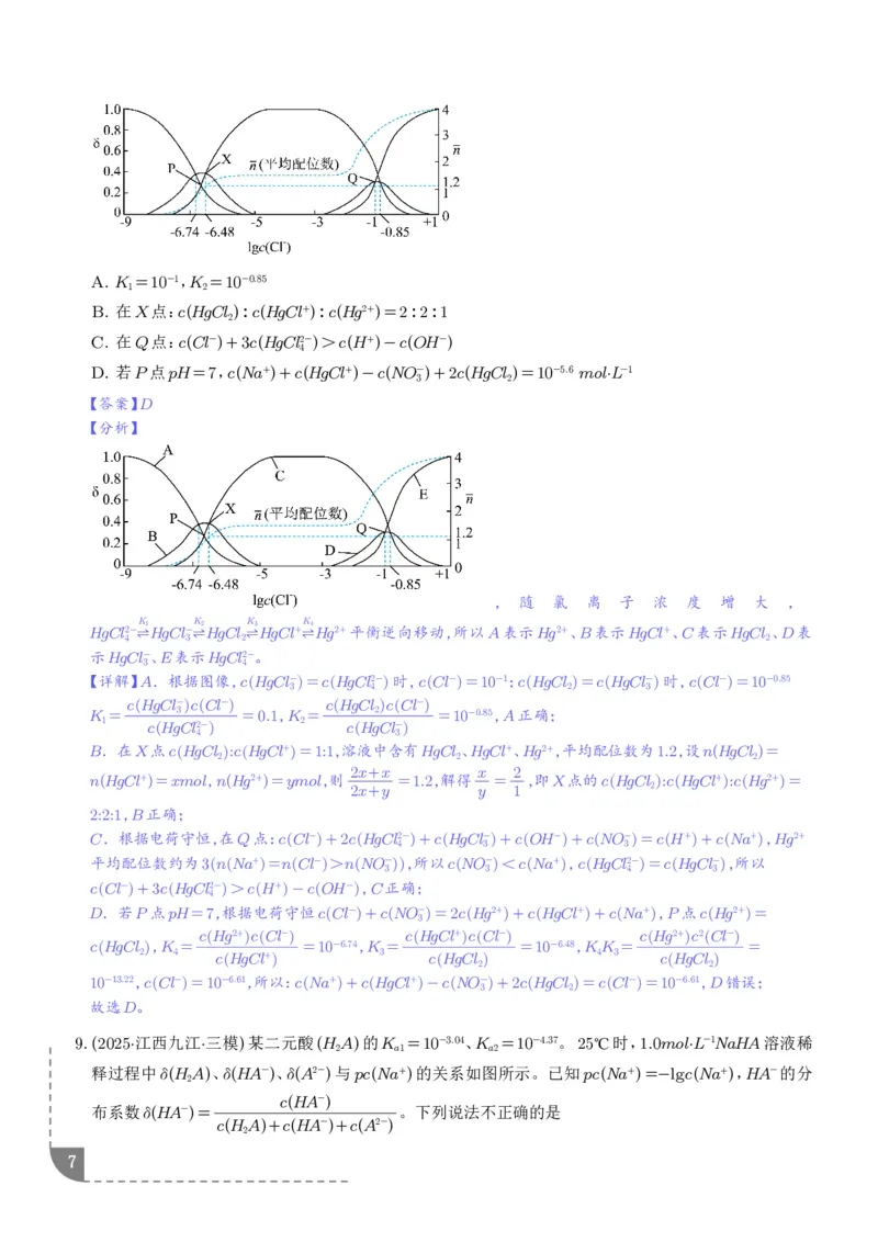 《专题水溶液中的离子反应与平衡（解析版）_2024-2027高三（6-6月题库）_2026年06月高三试卷（数理化）_2026年6月高中化学试题汇编_0623化学_水溶液中的离子反应与平衡--2026高三化学》第7页预览