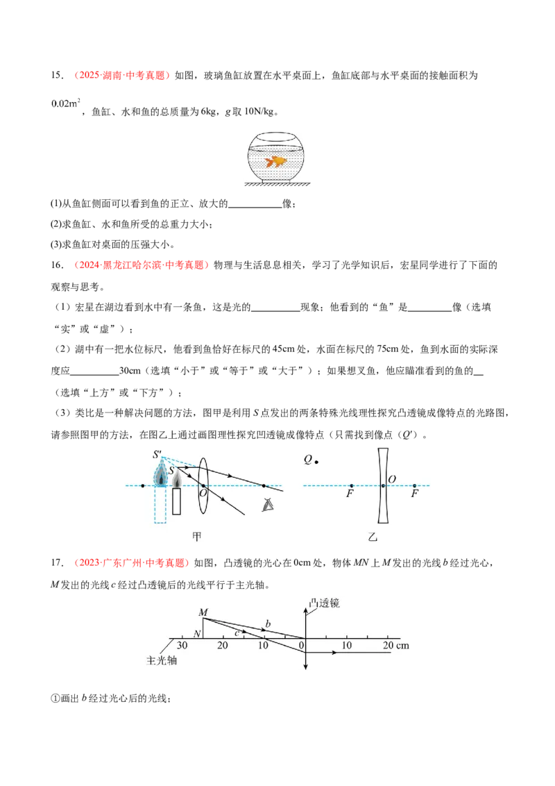 《专题04透镜及其应用（全国通用）（学生版）_2026年中考真题分类汇编9科_三年（2023-2025）中考物理真题分类汇编（全国通用）-C432》第6页预览