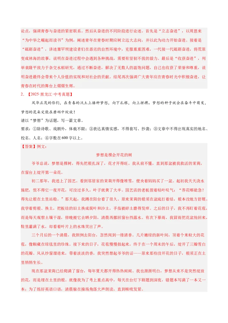 《专题27话题作文（全国通用）（教师版）_2026年中考真题分类汇编9科_三年（2023-2025）中考语文真题分类汇编（全国通用）-C432》第3页预览