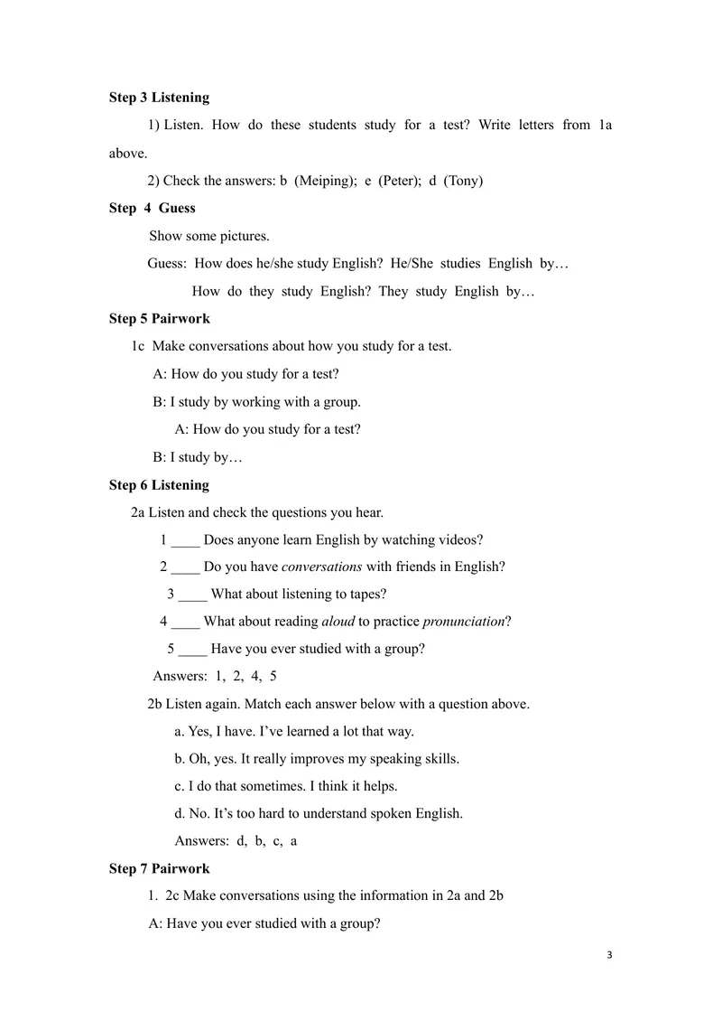 《Unit1Howcanwebecomegoodlearners教案_初中英语789_26秋最新人教版英语九年级上册_26秋人教九上_39、赠送其它资料_旧版资料_2.精品教案_人教版英语9年级全册教案教案3》第3页预览