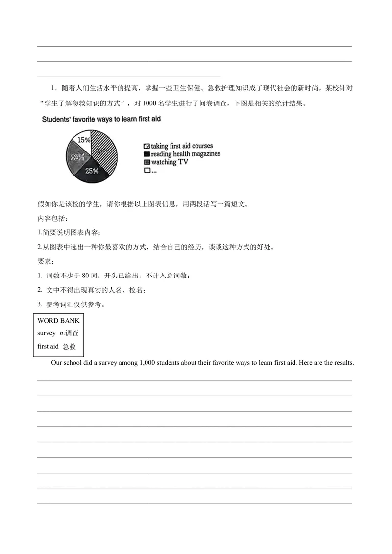 《Unit1What'sthematter单元话题（健康与救护）写作满分范文18篇（学生版）_初中英语789_最新人教版英语八年级下册_旧版（有参考价值）_版本二_八年级英语下册（人教版）_重难点讲练-U221》第2页预览