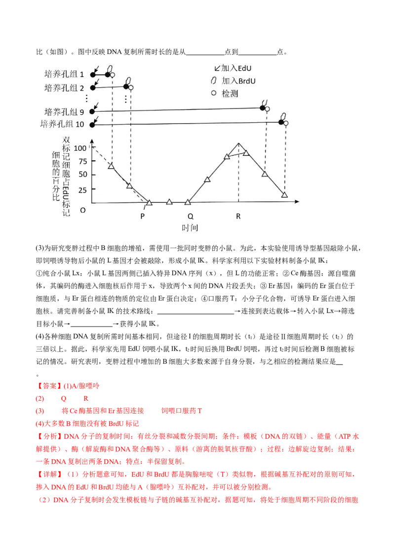 《专题02物质运输、酶和ATP（教师版）_北京高考全科_生物_五年（2020-2024）高考生物真题分类汇编（北京专用）》第3页预览