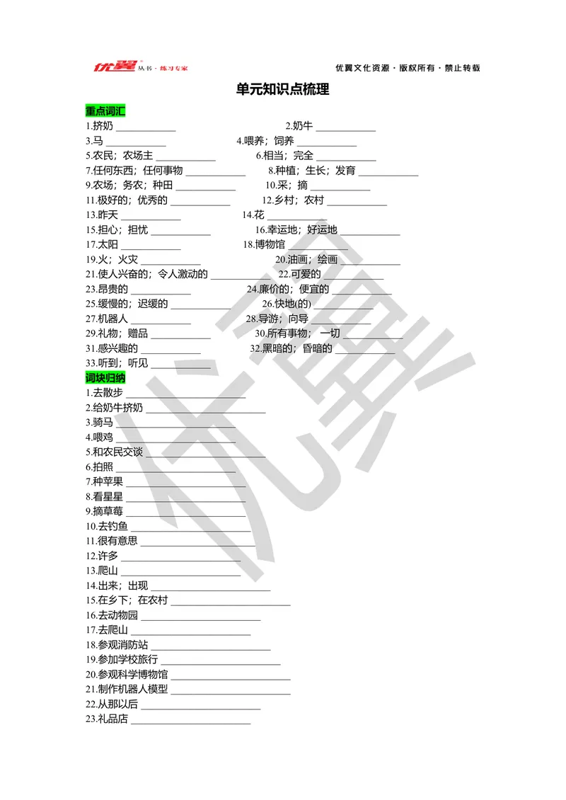《Unit11复习课件学生版_初中英语789_最新人教版英语七年级下册_七下英语旧版_人教版英语七年级下册教学资料（优翼）_人教版英语七年级下册(RJ)--7.单元复习课件_七下unit11》第1页预览