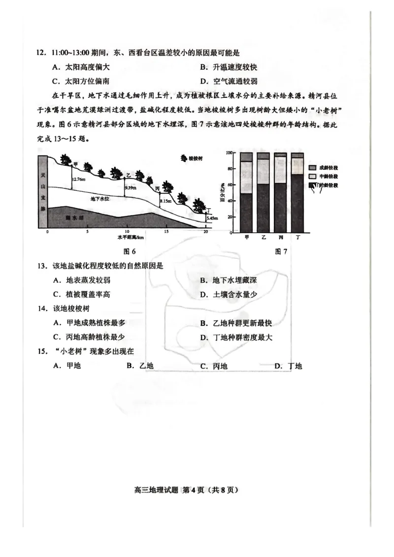 《26菏泽一模-地理试题_12.2026年4月全国各地高考模拟卷_2026届山东省菏泽市高三一模考试》第4页预览