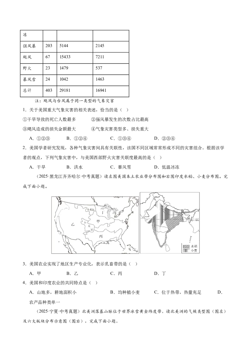 《专题06西半球的地区和国家、极地地区、地区综合（全国通用）（第02期）（学生版）_2026年中考真题分类汇编9科_2025年中考地理真题分类汇编（全国通用）-Z3》第4页预览