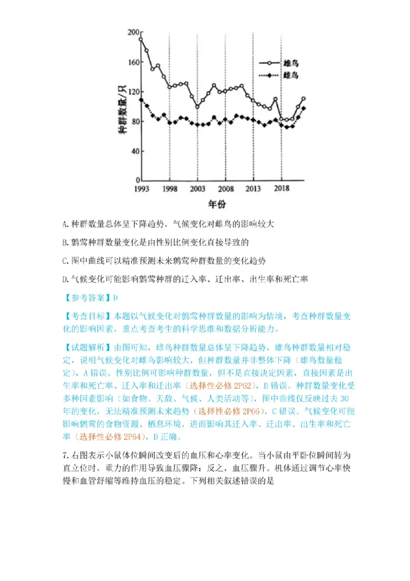 《2026年高考生物安徽卷_2026年6月全国高考--_2026年高考真题试卷及答案_2026高考真题（☆超详细版-保真内容和夸克同步）_安徽》第5页预览