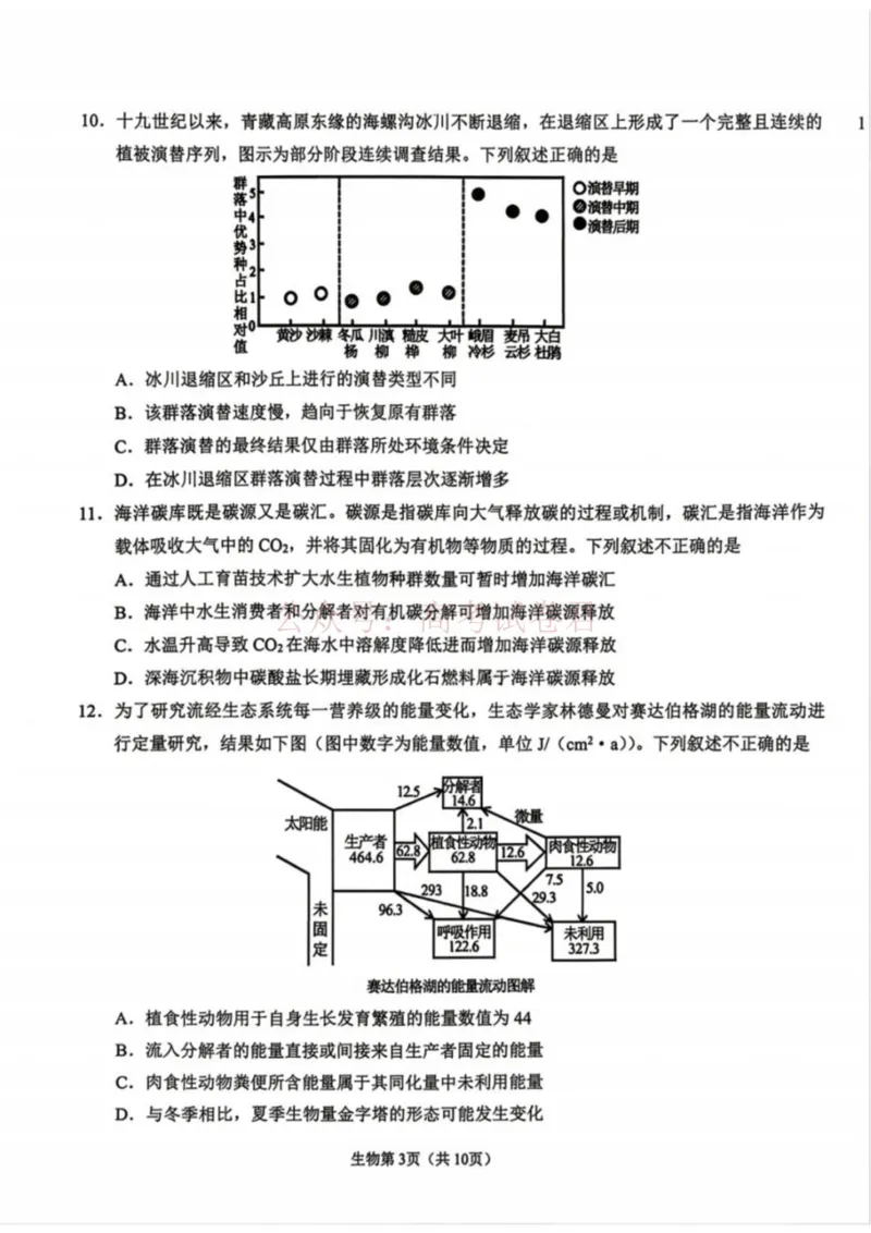 《生物试卷-辽宁省鞍山市普通高中2025-2026学年度高三年级第二次质量监测(鞍山二模)_12.2026年4月全国各地高考模拟卷_2026年4月_06生物_辽宁省鞍山市高三第二次质量监测》第3页预览