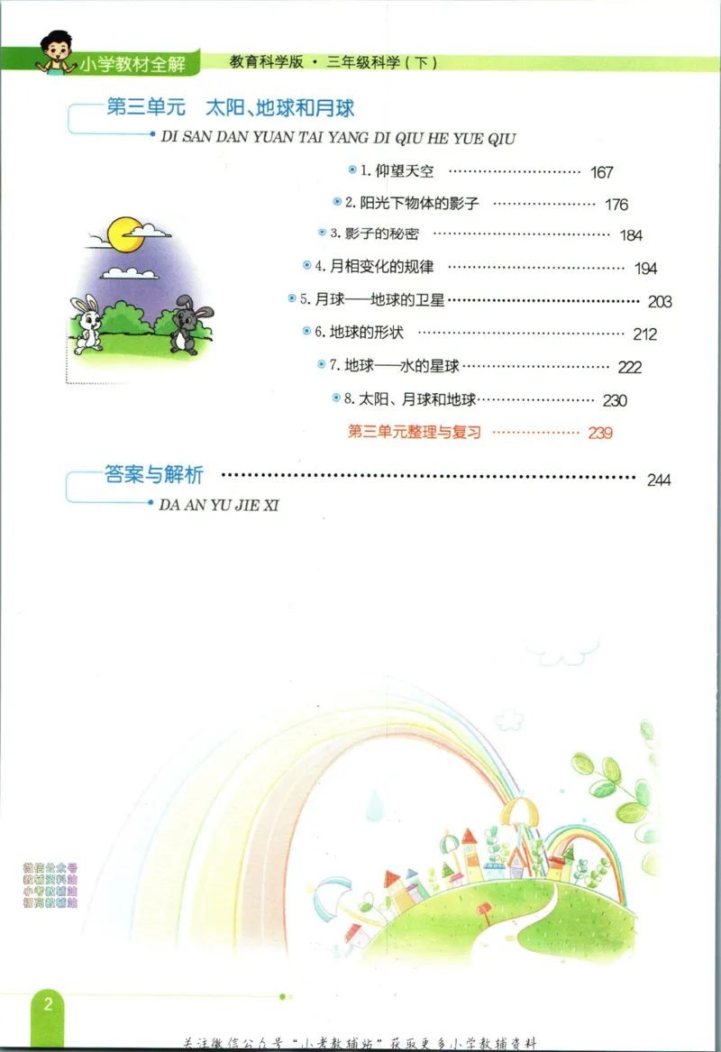 《小学教材全解三年级下册科学教科版_薛金星小学教材全解(2)》第8页预览