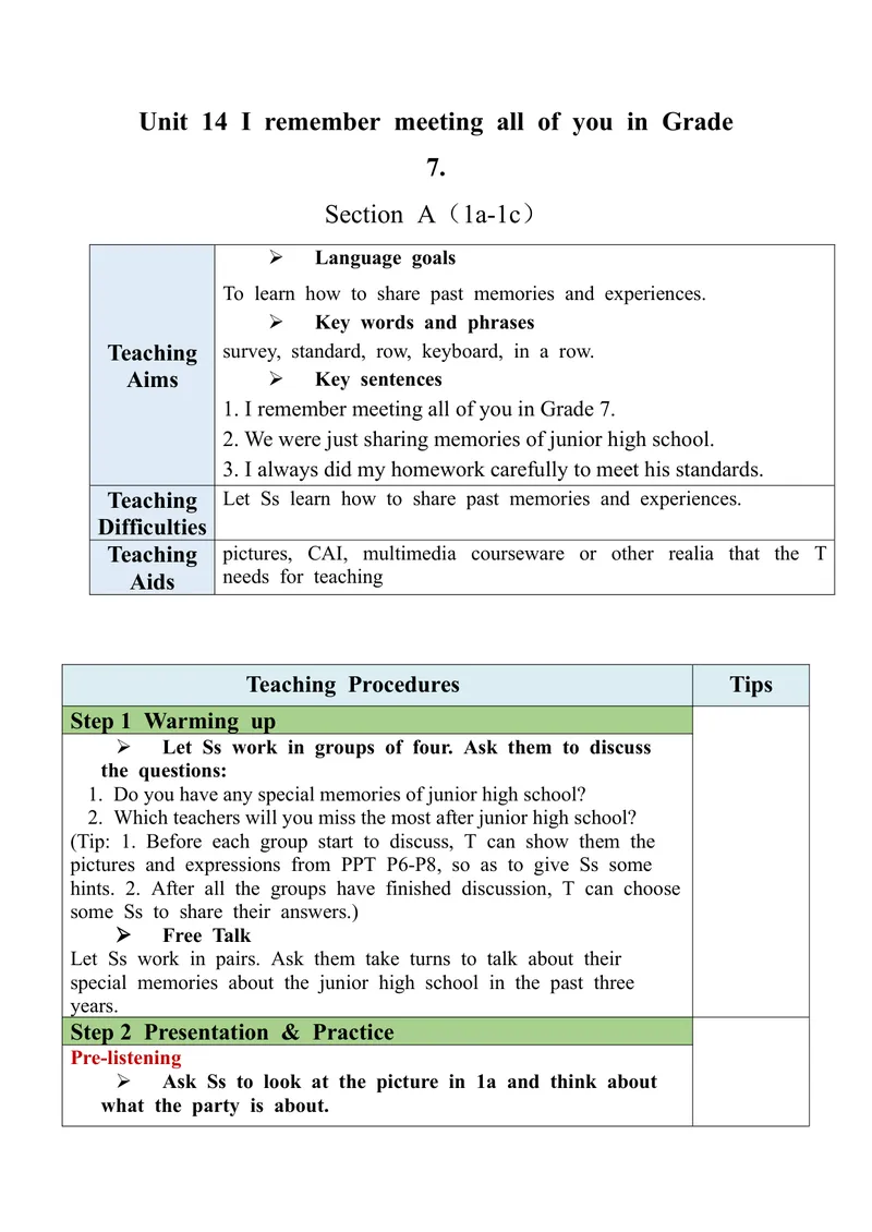 《Unit14SectionA(1a-1c)_初中英语789_旧版人教版英语九年级全册_旧版可参考_03.英语9全一册-核心素养教案+PPT课件第3套_9英课件+三维目标教案_9全英语课件+教案Unit14》第1页预览