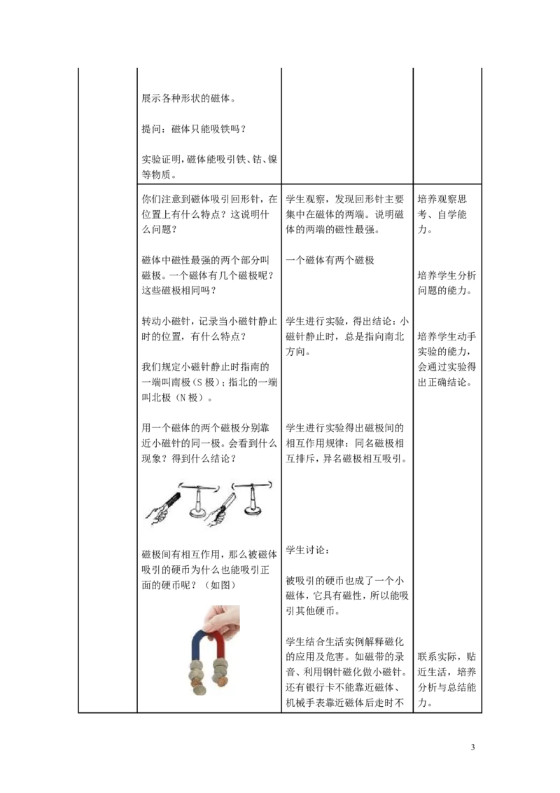 《名师备课人教版九下物理20.1《磁现象　磁场》教学设计+同步测试_1、初中学习资料_4-4、物理_4-4-5、初三物理全册_2024更新_人教初中物理九年级上下同步练习、单元、期中、期末》第3页预览