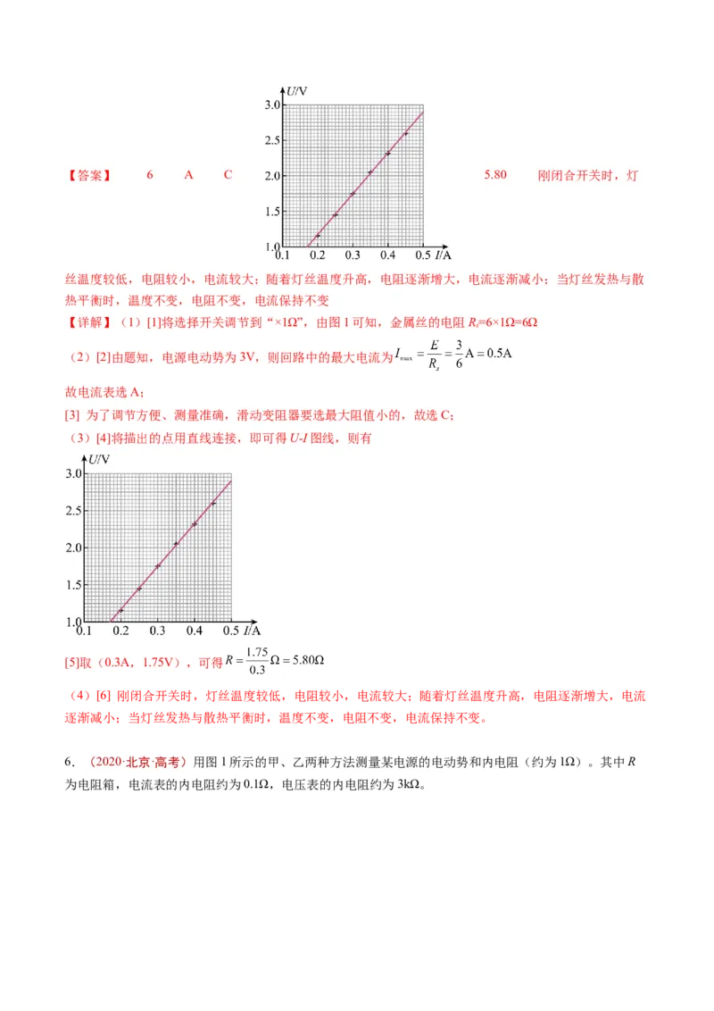 《专题16电磁学实验（教师版）_北京高考全科_物理_五年（2020-2024）高考物理真题分类汇编（北京专用）》第5页预览