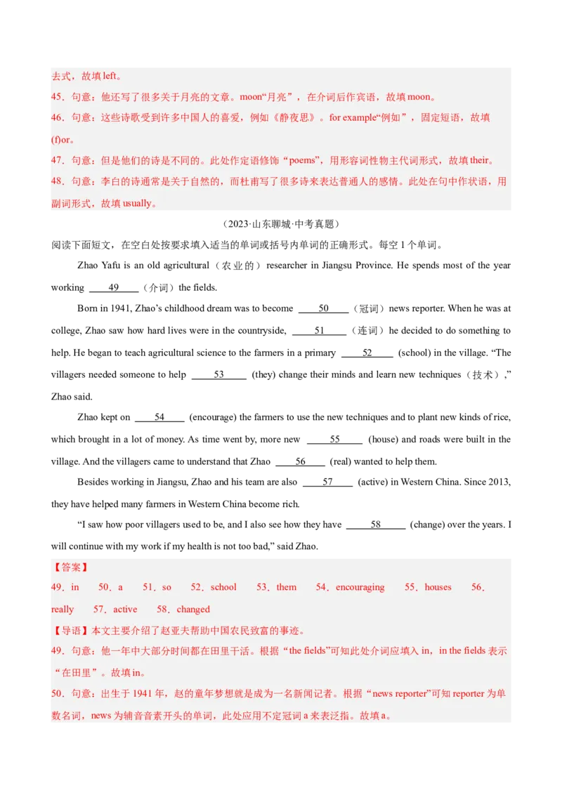 《专题35短文填空考点3杂糅型填空（全国通用）（教师版）_2026年中考真题分类汇编9科_三年（2023-2025）中考英语真题分类汇编（全国通用）-C432》第10页预览