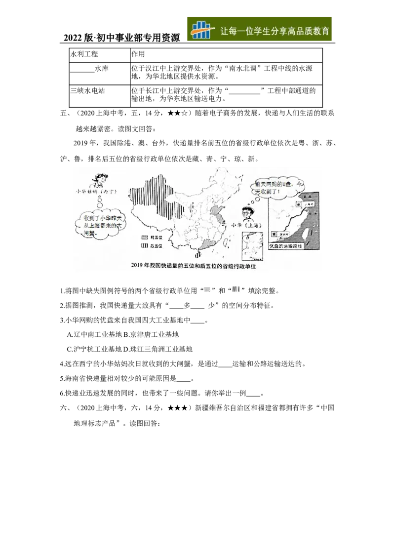 《27地理——上海市word版，含答案全析_12.2026年4月全国各地高考模拟卷_2026版初中金考卷•45套中考试卷汇编系列合集_全国版中考真题(1)_各省市《历年中考真题》2013-2024(10)》第5页预览