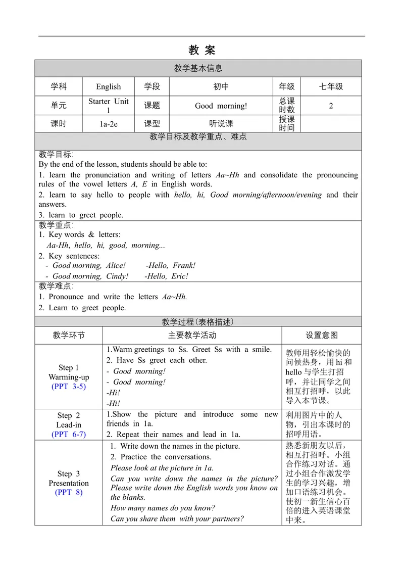 《StarterUnit11a-2e_初中英语789_最新人教版英语七年级上册_英语7上最新改版_赠送英语7上旧版资料和新版课文好多一样仍具有很高参考价值_02.英语7上-课件+教案_7上英教案选择2》第1页预览