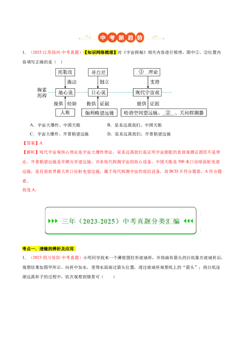 《专题04透镜及其应用（全国通用）（教师版）_2026年中考真题分类汇编9科_三年（2023-2025）中考物理真题分类汇编（全国通用）-C432》第2页预览