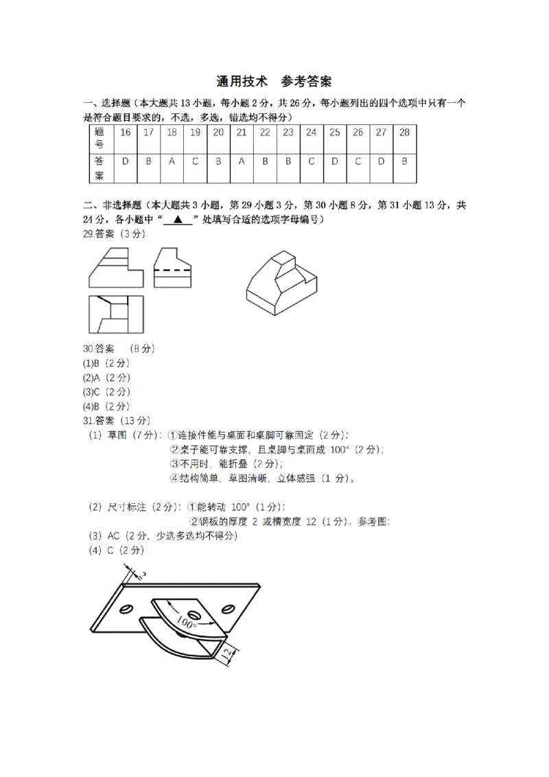 《高一通用答案_2024-2027高一（7-7月题库）(1)_2026年05月高一试卷_260525浙江省七彩阳光2025-2026学年高一下学期4月期中考试（全）》第1页预览