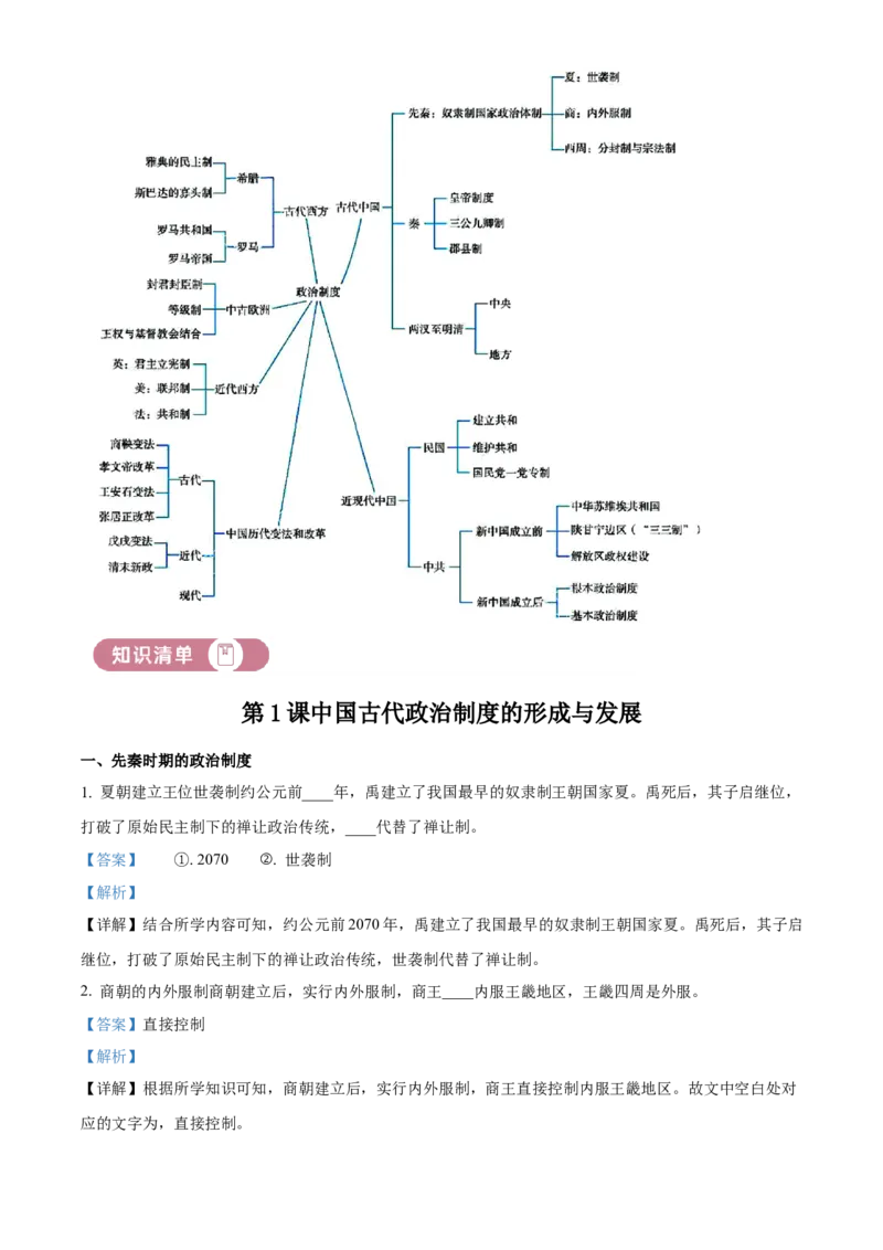《单元讲练测（选必1）第一单元政治制度（讲）（教师版）_新版高中_高中历史新版_高中历史选择性必修1（统编版）_单元讲练测-F12》第2页预览