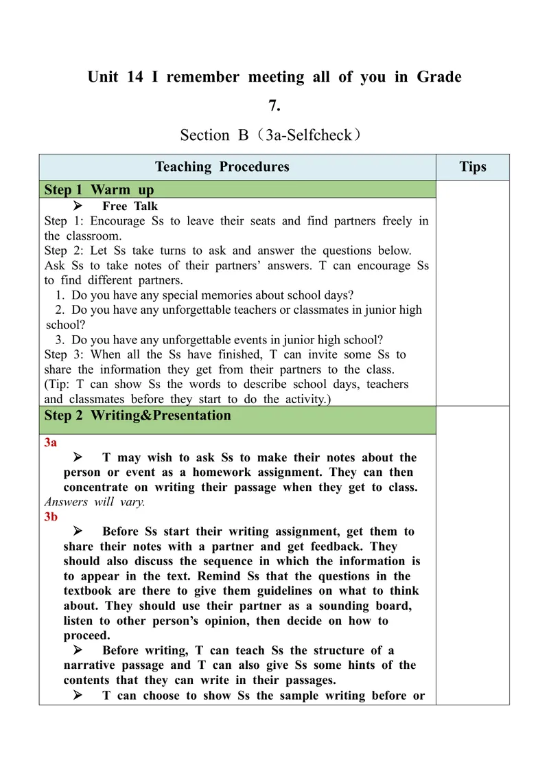《Unit14SectionB(3a-SelfCheck)_初中英语789_旧版人教版英语九年级全册_旧版可参考_03.英语9全一册-核心素养教案+PPT课件第3套_9英课件+三维目标教案_9全英语课件+教案Unit14》第1页预览