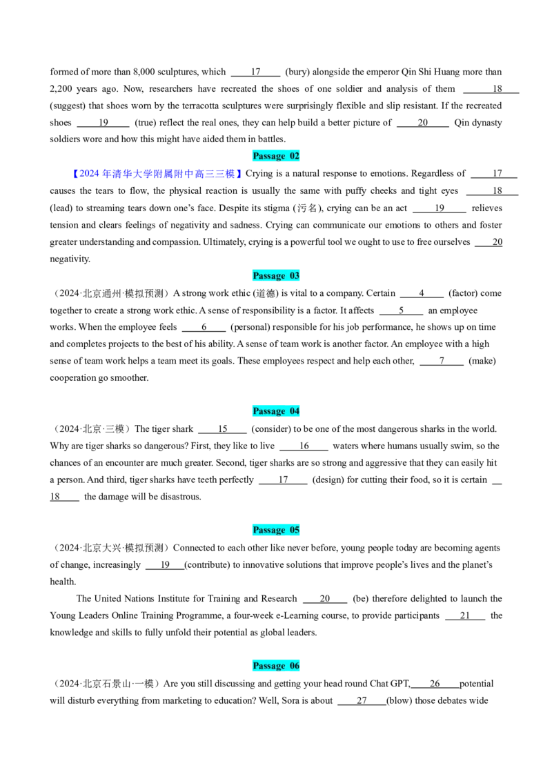 《专题07词性转换（学生版)-_北京高考全科_英语_五年（2020-2024）高考英语真题分类汇编（北京专用）》第2页预览