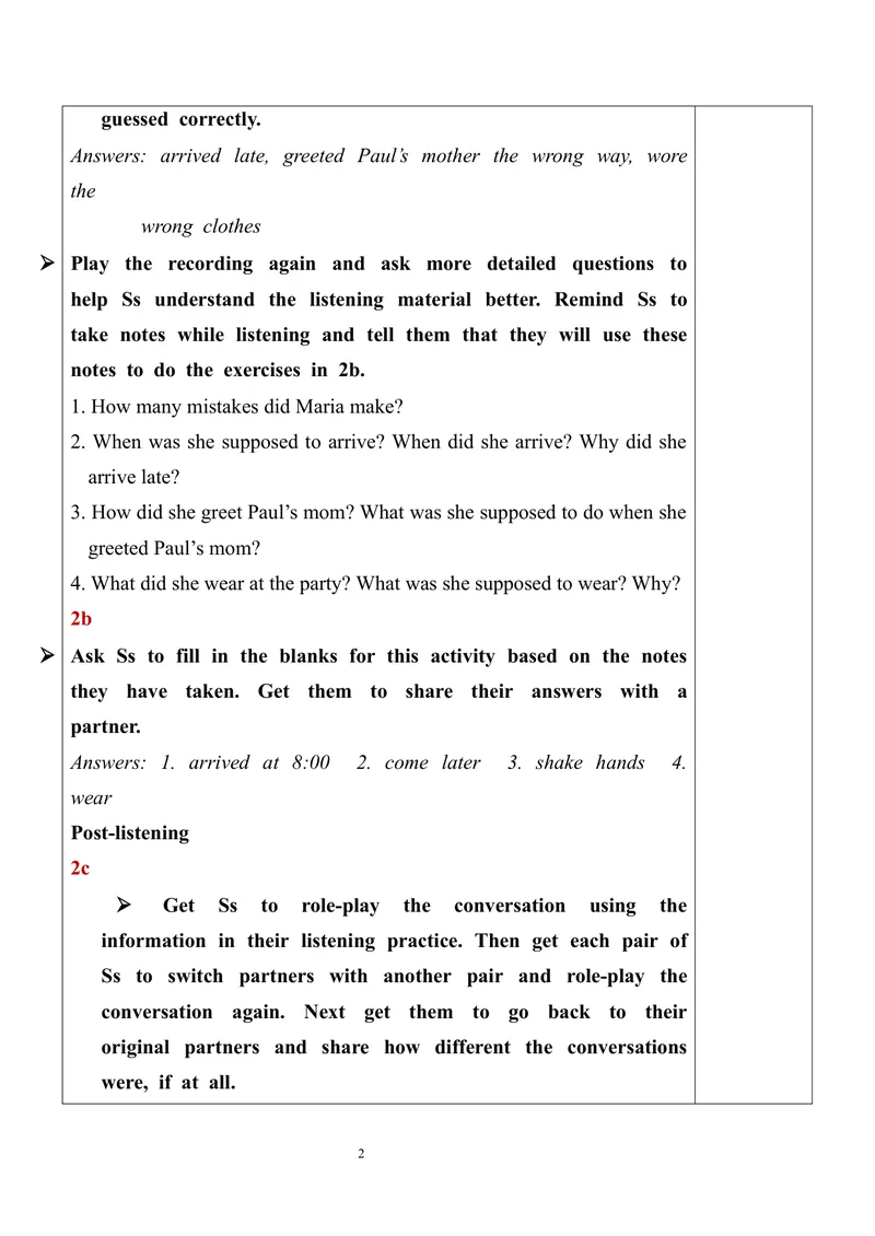 《Unit10SectionA（2a-2d）教案_初中英语789_旧版人教版英语九年级全册_旧版可参考_03.英语9全一册-核心素养教案+PPT课件第3套_9英课件+三维目标教案_9全英语课件+教案Unit10》第2页预览