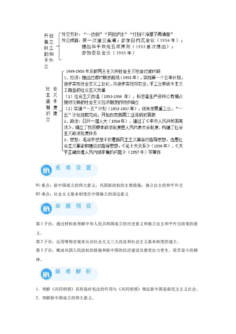《25纲要上第25课中华人民共和国成立和向社会主义的过渡_新版高中_高中历史新版_高中历史纲要上（统编版）_学案专项-P118》第2页预览