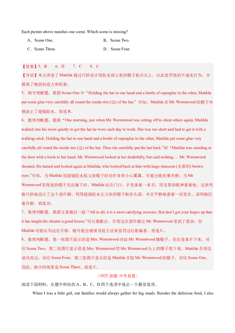 《专题19阅读理解考点2记叙文（全国通用）（教师版）_2026年中考真题分类汇编9科_三年（2023-2025）中考英语真题分类汇编（全国通用）-C432》第4页预览