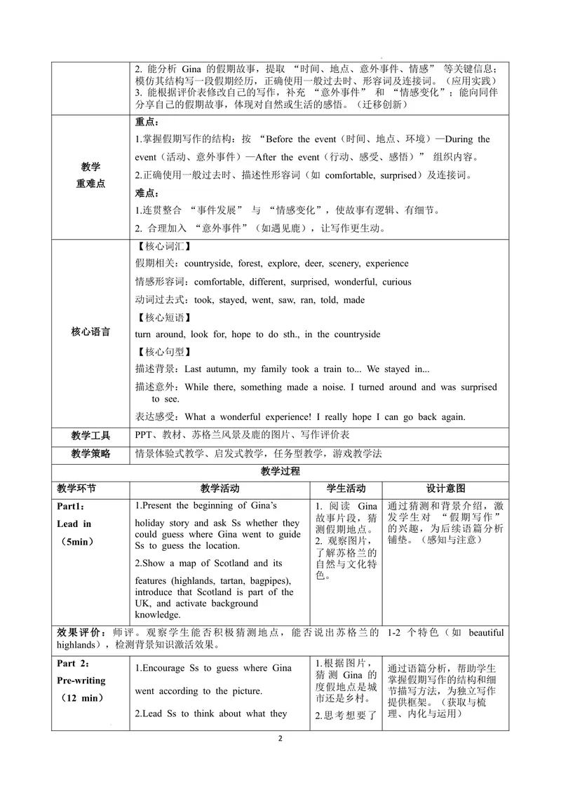 《Unit1课时6SectionB（3a-3c）（教学设计）英语人教版2024八年级上册_初中英语789_最新人教版英语八年级上册_新版_初中英语8上新更新第二套可选择_01课件+教案+导学案+分层作业_2教案_U1》第2页预览