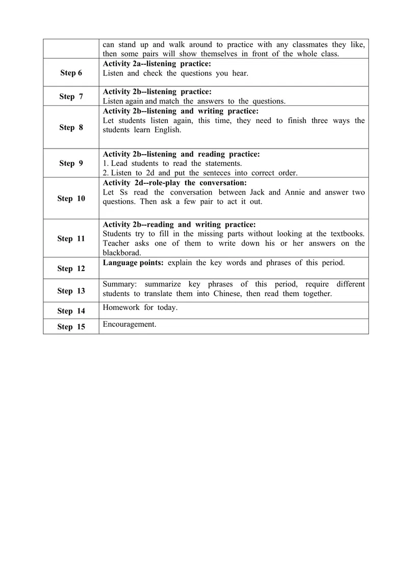 《SectionA1a-2d教学设计（全英文版）_初中英语789_旧版人教版英语九年级全册_新更新初中英语9全_04课件（多套）_课件（第1套）+教案+课前课后练习_SectionA1a-2d教学设计（全英文版）》第2页预览