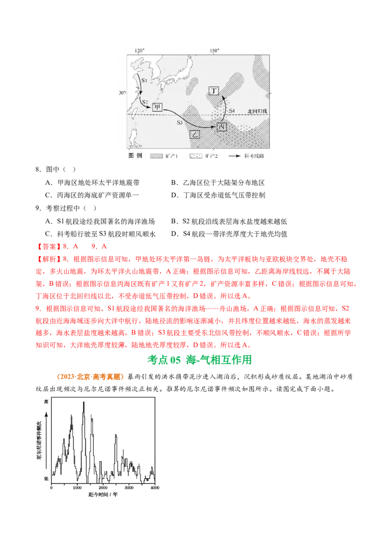 《专题04地球上的水（北京专用）（教师版）_北京高考全科_地理_五年（2021-2025）高考地理真题分类汇编（北京专用）》第6页预览
