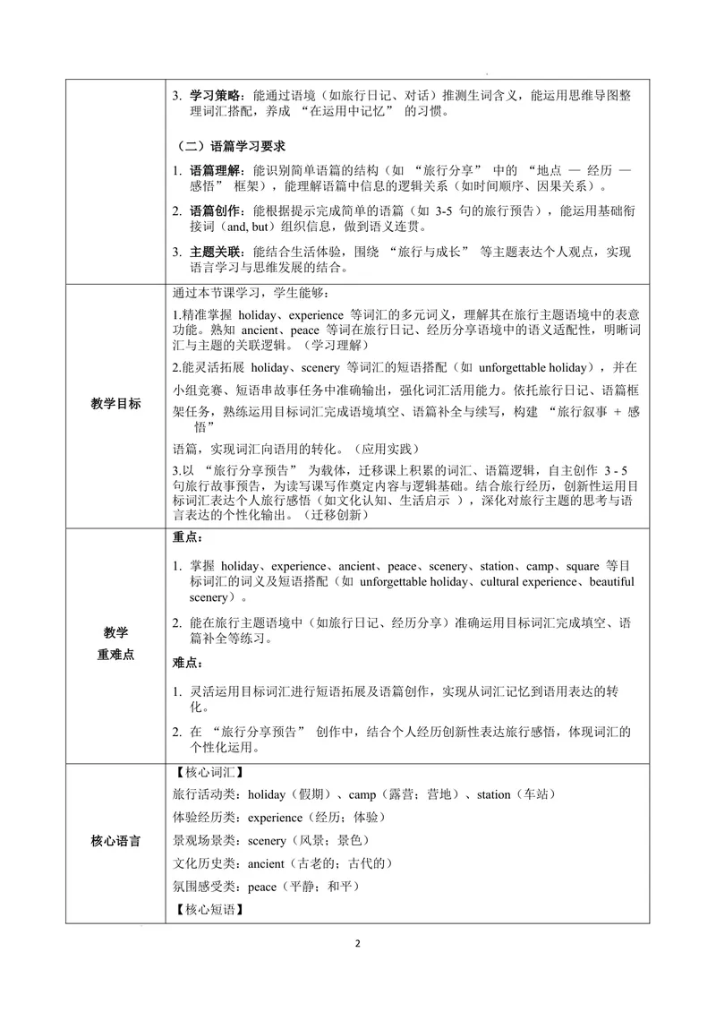 《Unit1课时5SectionB（2a-2cvocabularyinuse）（教学设计）英语人教版2024八年级上册_初中英语789_最新人教版英语八年级上册_新版_初中英语8上新更新第二套可选择_2教案_U1》第2页预览