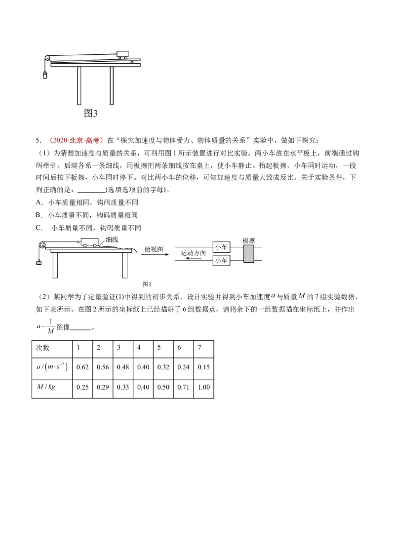 《专题15力学实验（学生版）_北京高考全科_物理_五年（2020-2024）高考物理真题分类汇编（北京专用）》第5页预览