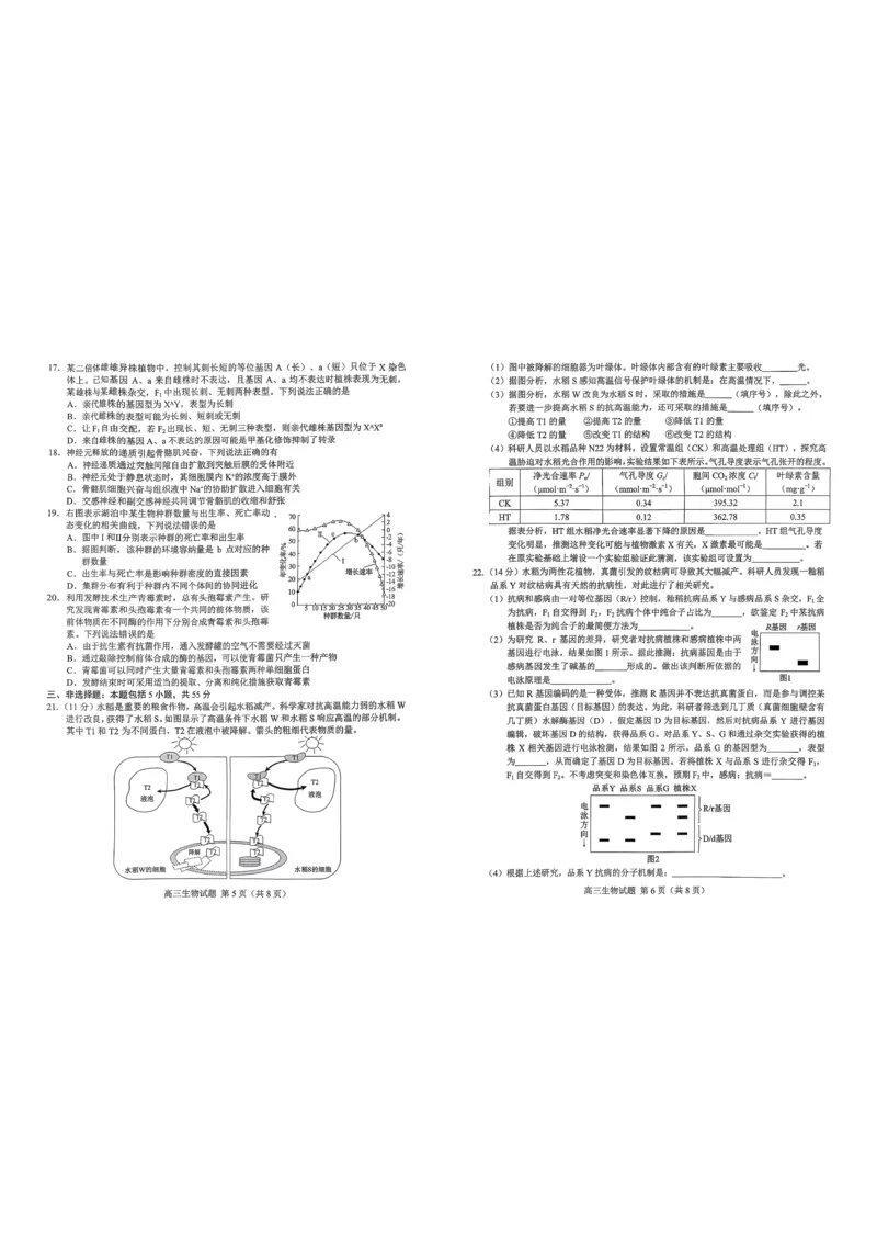 《26菏泽一模-生物试题_12.2026年4月全国各地高考模拟卷_2026届山东省菏泽市高三一模考试》第3页预览
