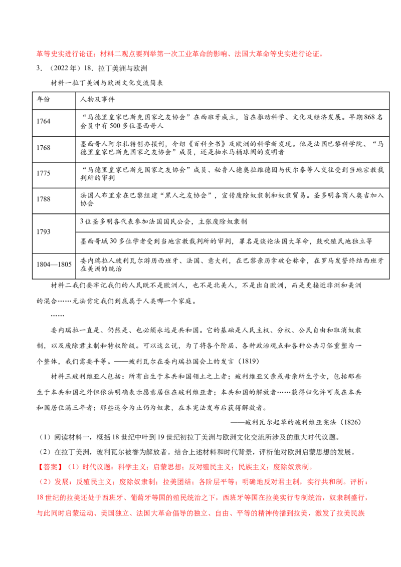 《专题17世界史（教师版）_北京高考全科_历史_五年（2020-2024）高考历史真题分类汇编（北京专用）》第4页预览