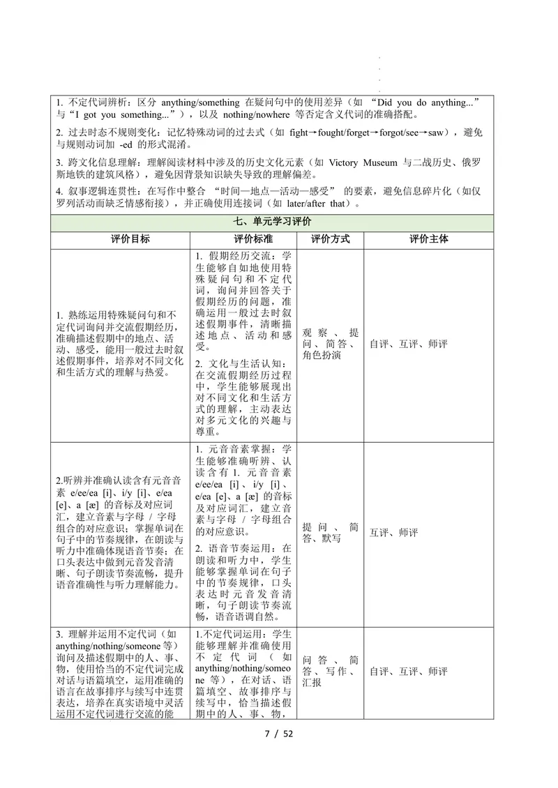 《Unit1HappyHoliday（大单元教学设计）英语人教版2024八年级上册_初中英语789_最新人教版英语八年级上册_新版_最新2025秋人教版英语（八年级上册）_2025秋人教版英语8上：预习资料包》第7页预览