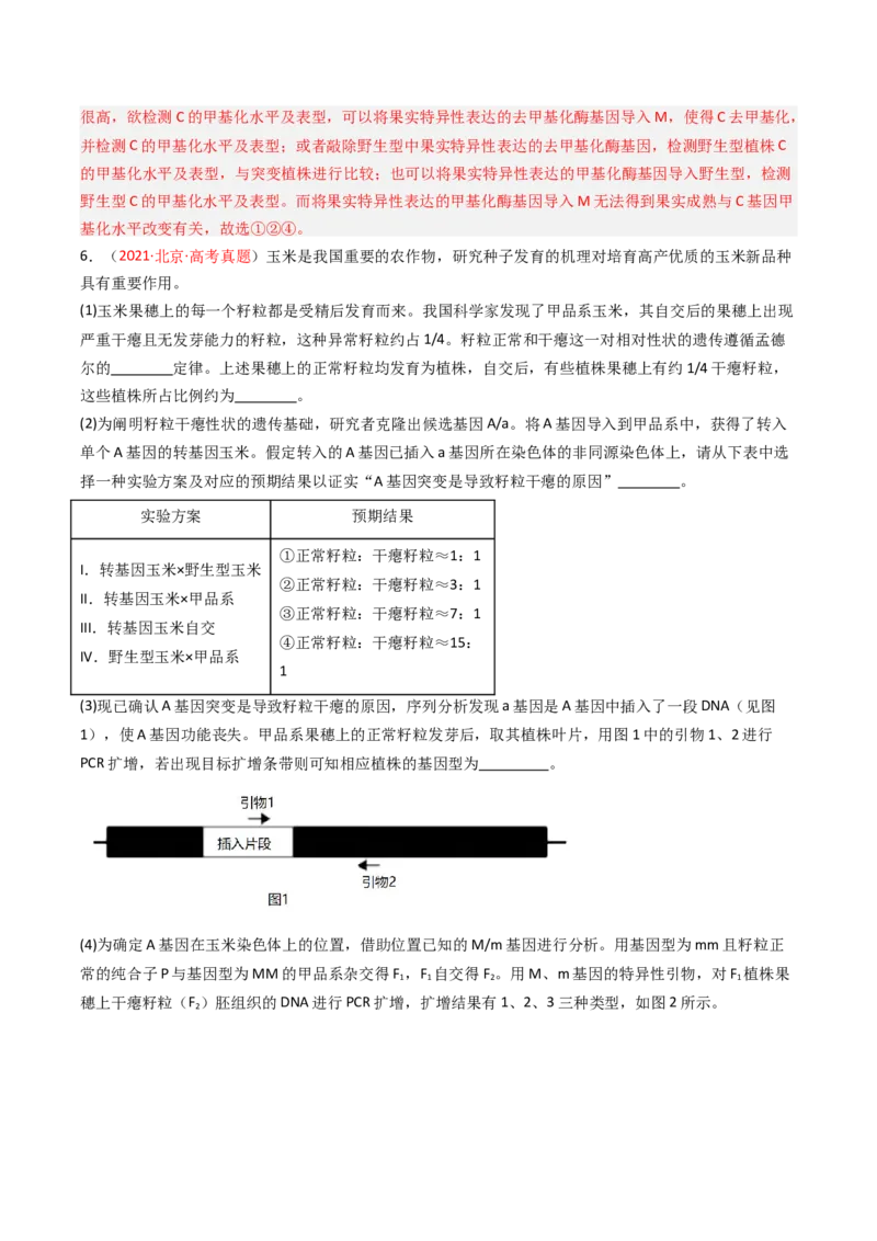 《专题06基因分离定律和自由组合定律（北京专用）（教师版）_北京高考全科_生物_5年（2021-2025）高考生物真题分类汇编（北京专用）》第8页预览