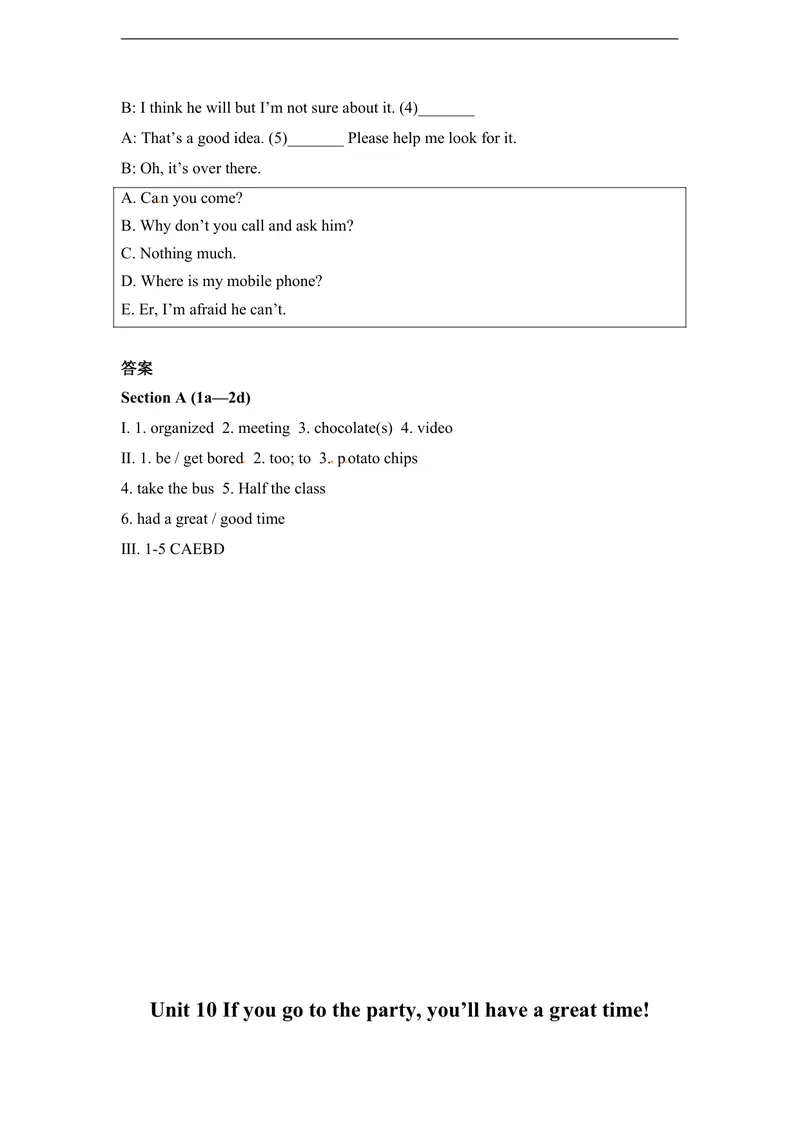 《unit10练习1四课时含答案_20190815_201515_初中英语789_最新人教版英语八年级上册_老版（含有参考价值）_03练习和试卷人教版初中英语八上（多版本）易提分旗舰店_同步练习三套》第2页预览