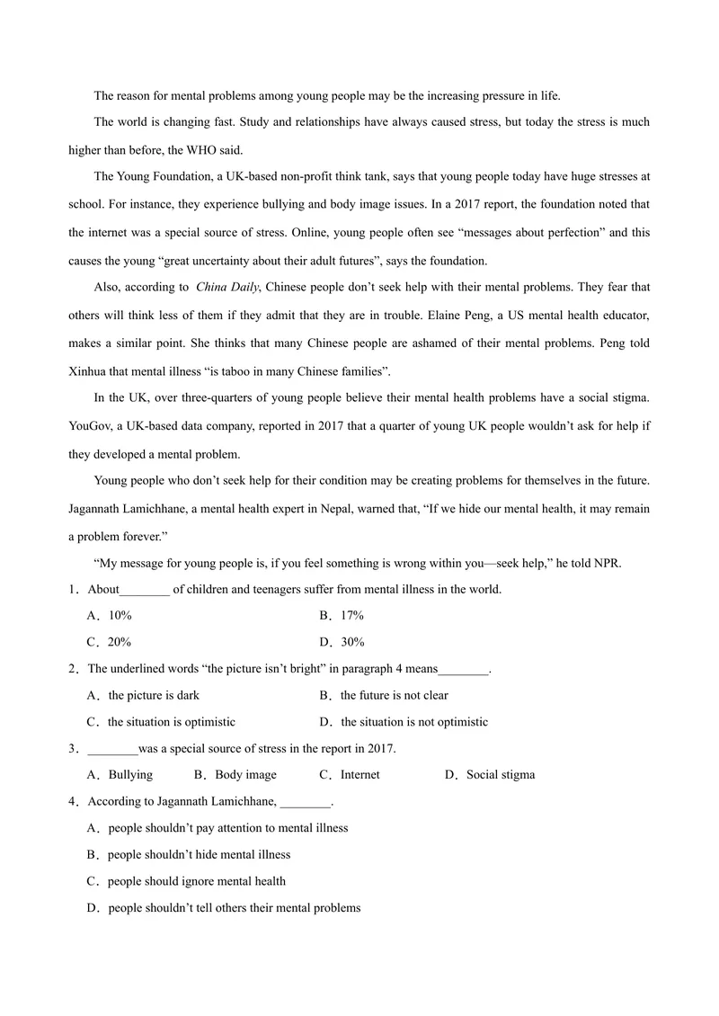 《Unit1What’sthematter（教师版）_初中英语789_最新人教版英语八年级下册_旧版（有参考价值）_版本二_八年级英语下册（人教版）_同步拓展阅读-V33_2024版》第2页预览
